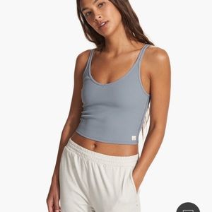 Rib Crop Tank- color flint